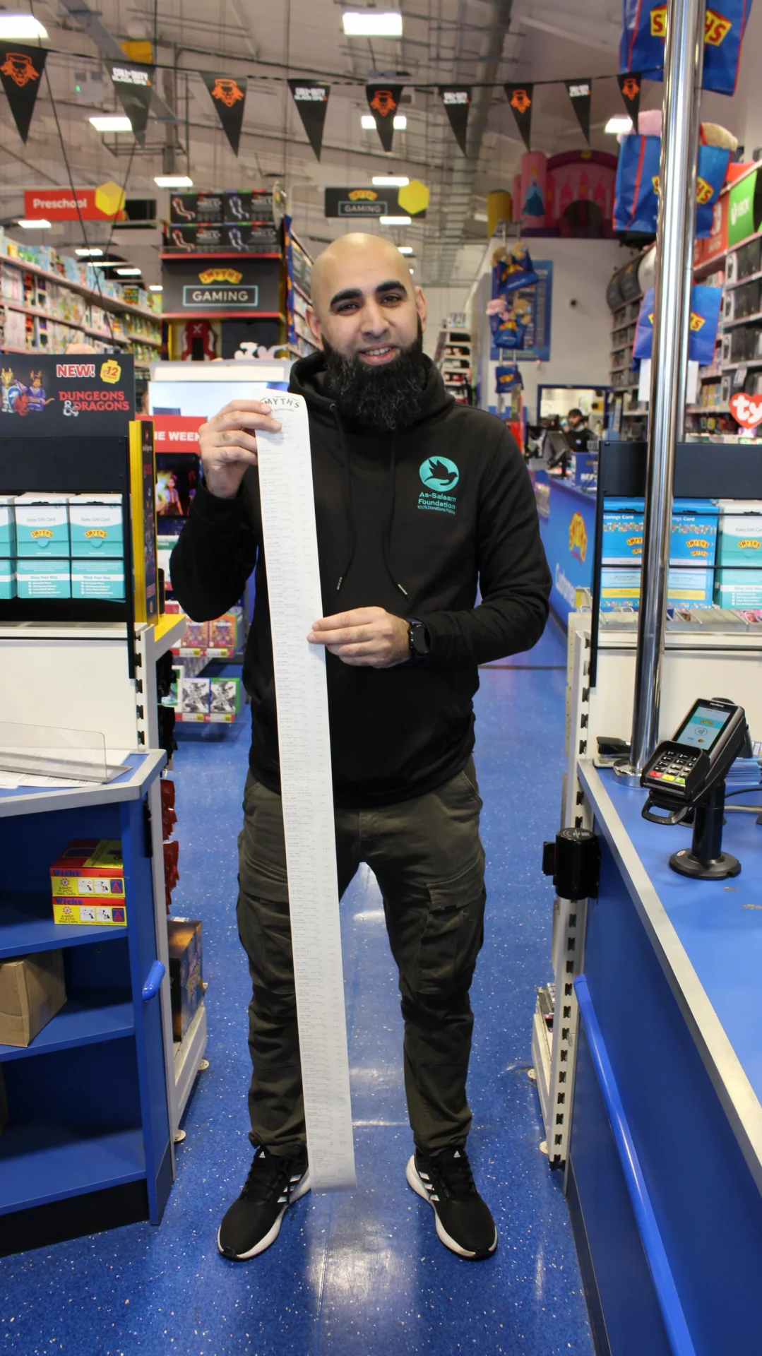 Peakstones Partners With As-Salaam Foundation To Support Terminally Ill Children In Sheffield 1 Smyths receipt